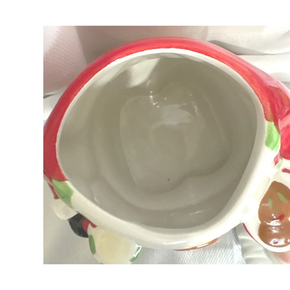 Sleigh Bell Bistro Santa Claus Chef Cookie Jar Christmas Gingerbread Ceramic